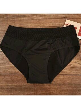 Thinx Comfort Stretch Hiphugger Period Panties Medium Black NWT